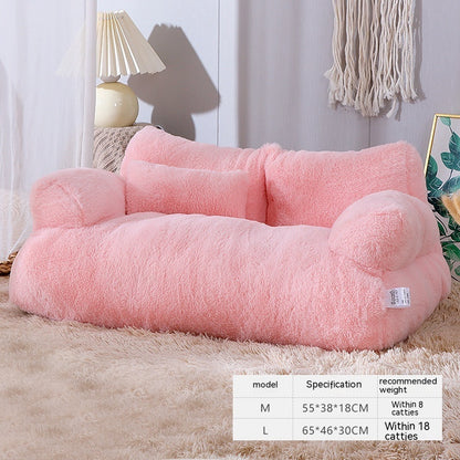 Luxury Cat Bed Sofa Plush Winter Nest for Small Dogs and Cats