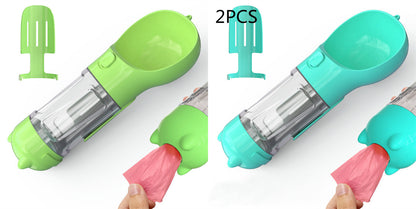 Pet Water Bottle Feeder Bowl Garbage Bag Storage Portable