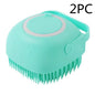 Silicone Dog Bath Massage Gloves Brush Pet Cat Bathroom