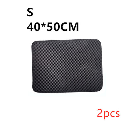 Double Layer Cat Litter Mat Trapping Pad for Clean Floors and Comfort