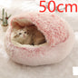 2 in 1 Dog and Cat Bed Round Plush Winter House Soft Warm Pet Bed