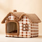 Foldable Dog and Cat Bed Warm Winter House Removable Nest Pet Sofa