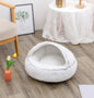 2 in 1 Dog and Cat Bed Round Plush Winter House Soft Warm Pet Bed