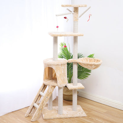 Cat Climber and Cat House Tower for Indoor Cats with Scratching Posts