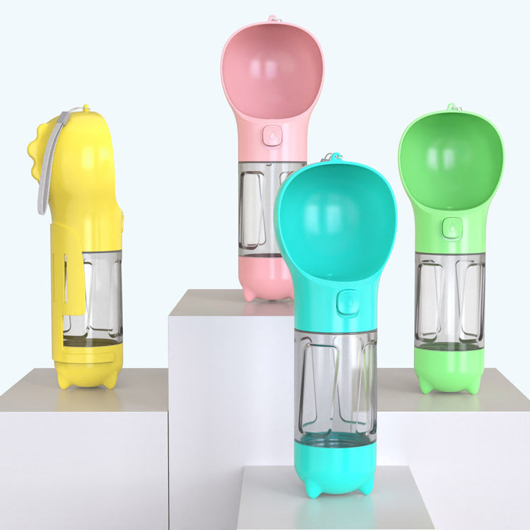 Pet Water Bottle Feeder Bowl Garbage Bag Storage Portable