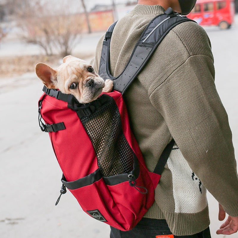 Pet Dog Carrier Bag Carrier For Dogs Backpack Out Double Shoulder