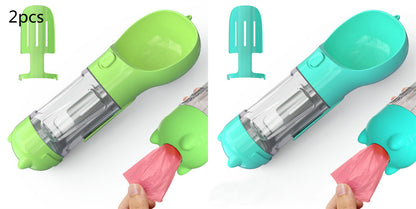 Pet Water Bottle Feeder Bowl Garbage Bag Storage Portable