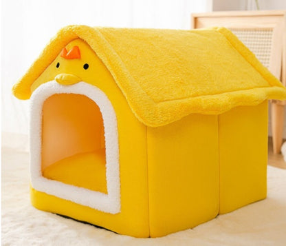 Foldable Dog and Cat Bed Warm Winter House Removable Nest Pet Sofa