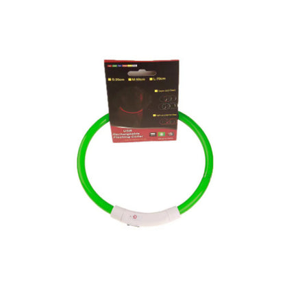 Pet Flashing Collar USB Rechargeable Glowing Necklace
