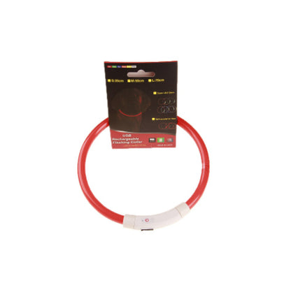 Pet Flashing Collar USB Rechargeable Glowing Necklace