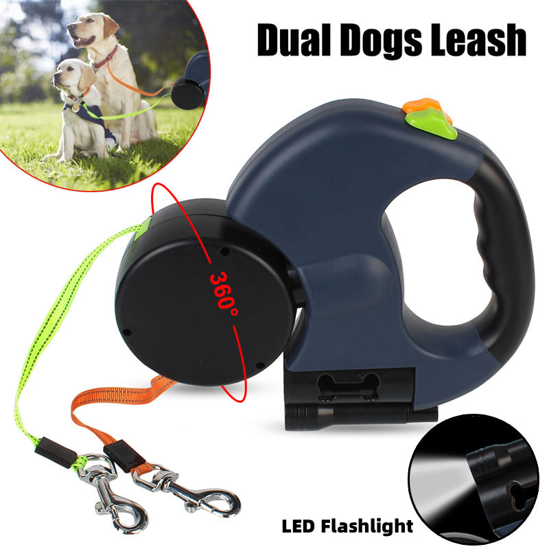 Retractable Dog Leash For Small Dogs Reflective Dual Leash