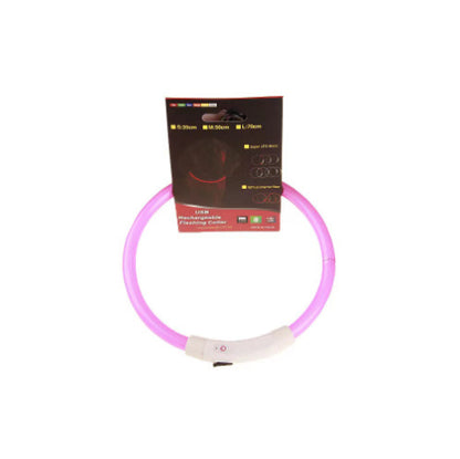 Pet Flashing Collar USB Rechargeable Glowing Necklace