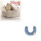 2 in 1 Dog and Cat Bed Round Plush Winter House Soft Warm Pet Bed