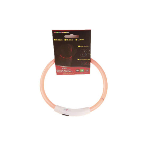 Pet Flashing Collar USB Rechargeable Glowing Necklace