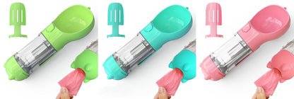 Pet Water Bottle Feeder Bowl Garbage Bag Storage Portable