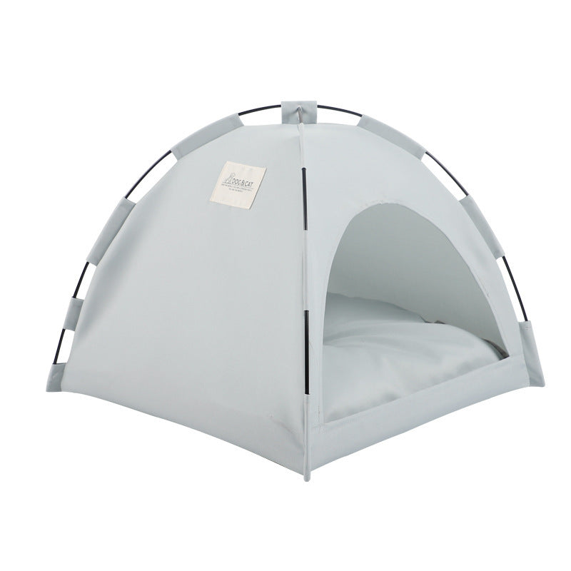 Cat Tent Cooling Mat Dog House with Cushion Pet Bed for Cats and Dogs