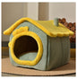 Foldable Dog and Cat Bed Warm Winter House Removable Nest Pet Sofa