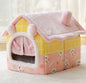 Foldable Dog and Cat Bed Warm Winter House Removable Nest Pet Sofa