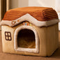 Foldable Dog and Cat Bed Warm Winter House Removable Nest Pet Sofa