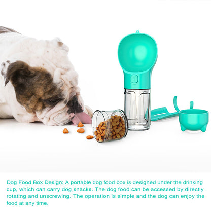Pet Water Bottle Feeder Bowl Garbage Bag Storage Portable
