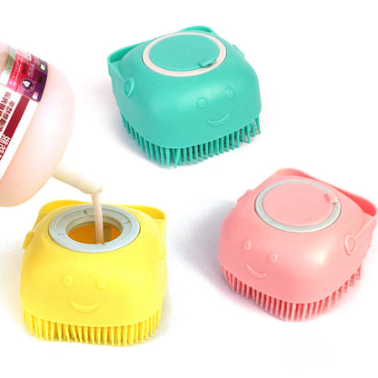 Silicone Dog Bath Massage Gloves Brush Pet Cat Bathroom