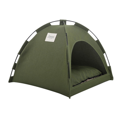 Cat Tent Cooling Mat Dog House with Cushion Pet Bed for Cats and Dogs